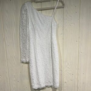 ADRIANNA papell one shoulder dress, size 6